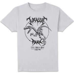 Jurassic Park Raptor Drawn Men's T-Shirt - Wit