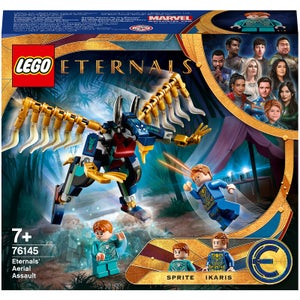 LEGO 76145 Marvel Asalto Aéreo de los Eternos, Juguete de Construcción de Superhéroes para Niños +7 años con Figuras de Acción