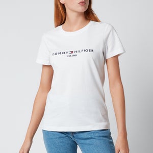Tommy Hilfiger Women's TH Essential Hilfiger Regular T-Shirt - White
