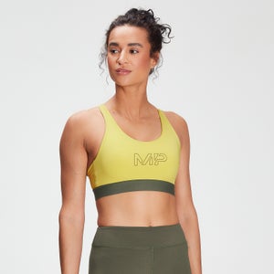 MP Women's Branded Training Sports Bra - Washed Yellow