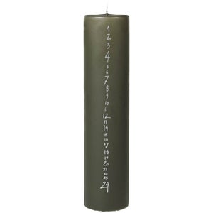 Broste Copenhagen Countdown Advent Candle - Green/Silver