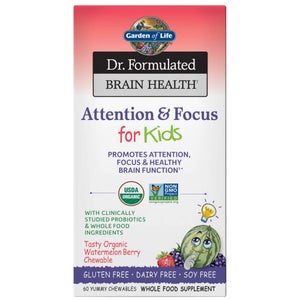 Dr. Formulated Brain Health Organic Attention/Focus Kids 60 Chewables