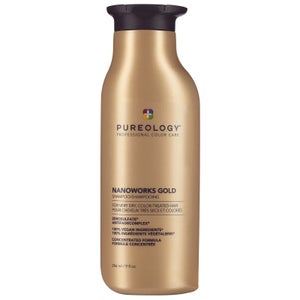 Pureology Nanoworks Gold Shampoo For Dry Tired Colour-Treated Hair, Restores Shine 266ml