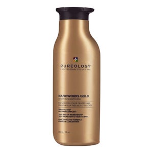 Pureology Nanoworks Gold Shampoo For Dry Tired Colour-Treated Hair, Restores Shine 266ml