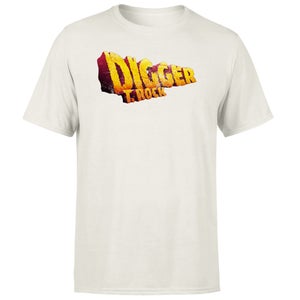 Rare All Stars Brand Digger T.Rock Men's T-Shirt - White Vintage Wash