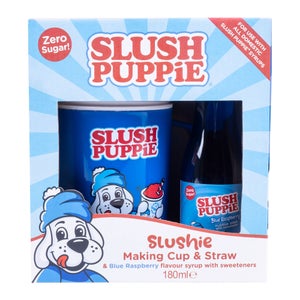 Slush Puppie Making Cup & Zero Blueberry Syrup Set