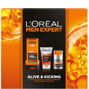 L'Oreal Paris Men Expert Alive and Kicking 3 Piece Gift Set For Him (Worth ￡18.00)