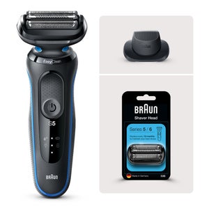 Braun Series 5 Electric Shaver with Precision Trimmer and Shaver Head Replacement Bundle