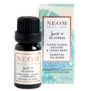 Neom Organics London Scent To De-Stress Ylang Ylang, Vetivert & Tonka Bean Essential Oil Blend 10ml