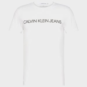 Calvin Klein Jeans Men's Core Institutional Logo T-Shirt - Bright White