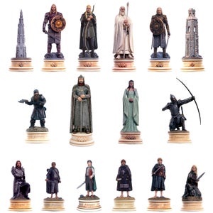 Lot de 10 Figurines - Eaglemoss Le Seigneur des Anneaux Jeu d'Échec