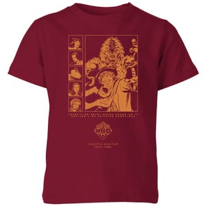 Doctor Who Fourth Doctor Kids' T-Shirt - Burgundy