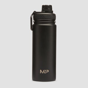 MP medium metalen waterfles - Zwart - 500 ml