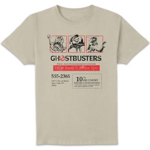 Ghostbusters Flyer Unisex T-Shirt - Wit Vintage Wash