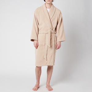 Christy Supreme Velour Cotton Dressing Gown - Stone
