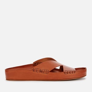 KENZO Men's Opanka Leather Mule Sandals - Dark Beige