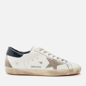 Golden Goose Deluxe Brand Men's Superstar Leather Trainers - White/Ice/Night Blue