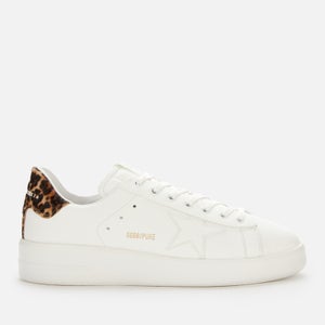 Golden Goose Deluxe Brand Men's Pure Star Chunky Leather Trainers - White/Leopard