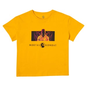 Mortal Kombat Women's Cropped T-Shirt - Mosterd Geel