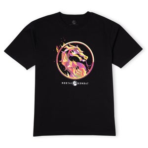 Mortal Kombat Rood Logo Oversized Heavyweight T-Shirt - Zwart