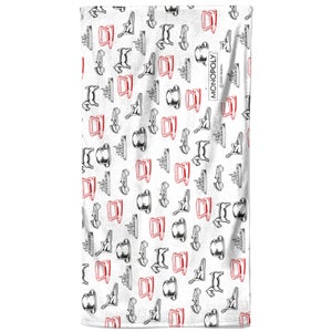 Monopoly Figures Pattern Beach Towel