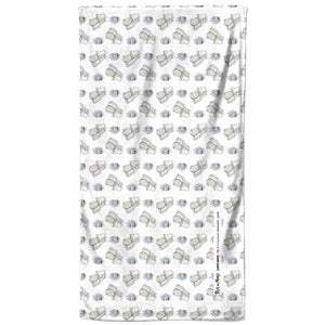 Rick and Morty Toilet Pattern Beach Towel
