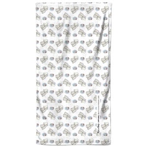 Rick and Morty Toilet Pattern Beach Towel