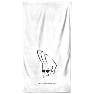 Johnny Bravo Head Beach Towel
