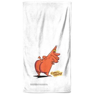 Cow and Chicken Red Beach Towel