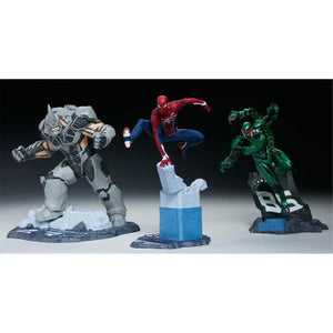 PCS Collectibles Marvel's Spider-Man 1/12 Spider-Man, Rhino and Scorpion 17cm Statue
