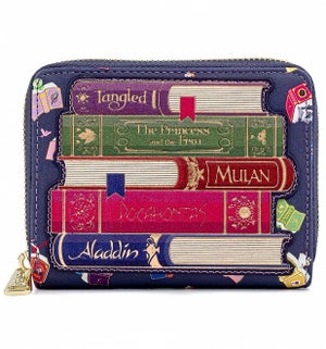Loungefly Disney Princess Books AOP Zip Around Wallet