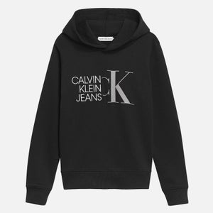Calvin Klein Jeans Boy's Hybrid Logo Hoodie - Black