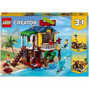 LEGO 31118 Creator 3en1 Casa Surfera en la Playa, Set de Construcción
