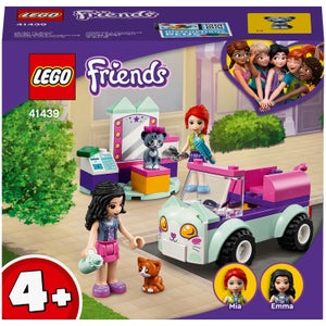 LEGO 41439 Friends Mobiler Katzensalon Set mit Mini Tierfiguren und Mini-Puppen Emma & Mia, Spielzeug ab 4 Jahren