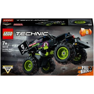 LEGO 42118 Technic Monster Jam Grave Digger Monster Truck Speelgoed naar Off-Road Pull-back Buggy 2in1 Creatief Speelgoed