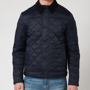 Barbour Heritage Tartan Men's Lemal Quilted Jacket - Navy