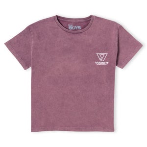 The Boys Queen Maeve Women's Cropped T-Shirt - Burgundy Acid Wash