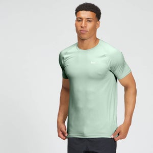Pánske tričko MP Tempo s grafickou potlačou a krátkymi rukávmi – pastelovo zelené