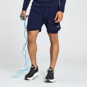 Pantaloncini sportivi 2 in 1 MP Essentials da uomo - Blu marino