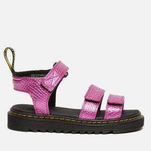 Dr. Martens Kids' Klaire Sandal - Pink Reptile Emboss