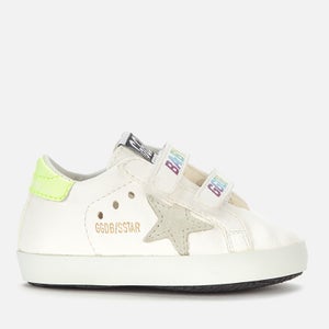Golden Goose Deluxe Brand Babies' School Nappa Trainers - White/Ice/Yellow Fluo/Multicolor