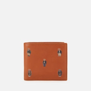 Polo Ralph Lauren Men's Smooth Leather Bear Logo Wallet - Tan