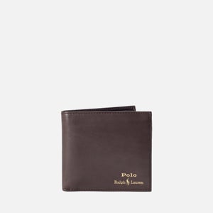 Polo Ralph Lauren Men's Smooth Leather Bifold Coin Wallet - Brown