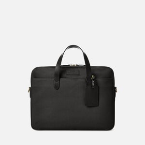 Polo Ralph Lauren Men's Leather-Trim Canvas Commuter Business Case - Black