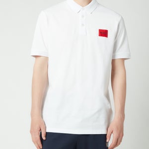 HUGO Men's Slim Fit Pique Polo Shirt - White