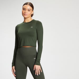 MP Women's Training Long Sleeve Crop Top - Vine Leaf