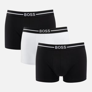 BOSS Bodywear Men's Organic Cotton 3-Pack Trunks - Black