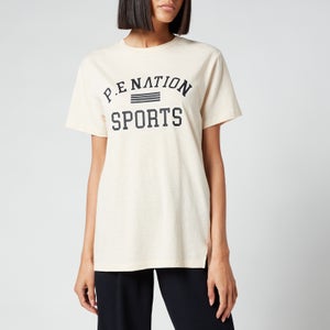 P.E Nation Women's Corner Turn T-Shirt - Pearled Ivory