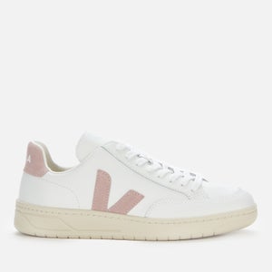 Veja Women's V-12 Leather Trainers - Extra White/Babe
