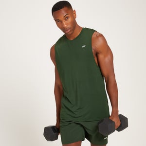 MP muška majica bez rukava za trening s Linear Mark grafičkim prikazom - tamnozelena boja